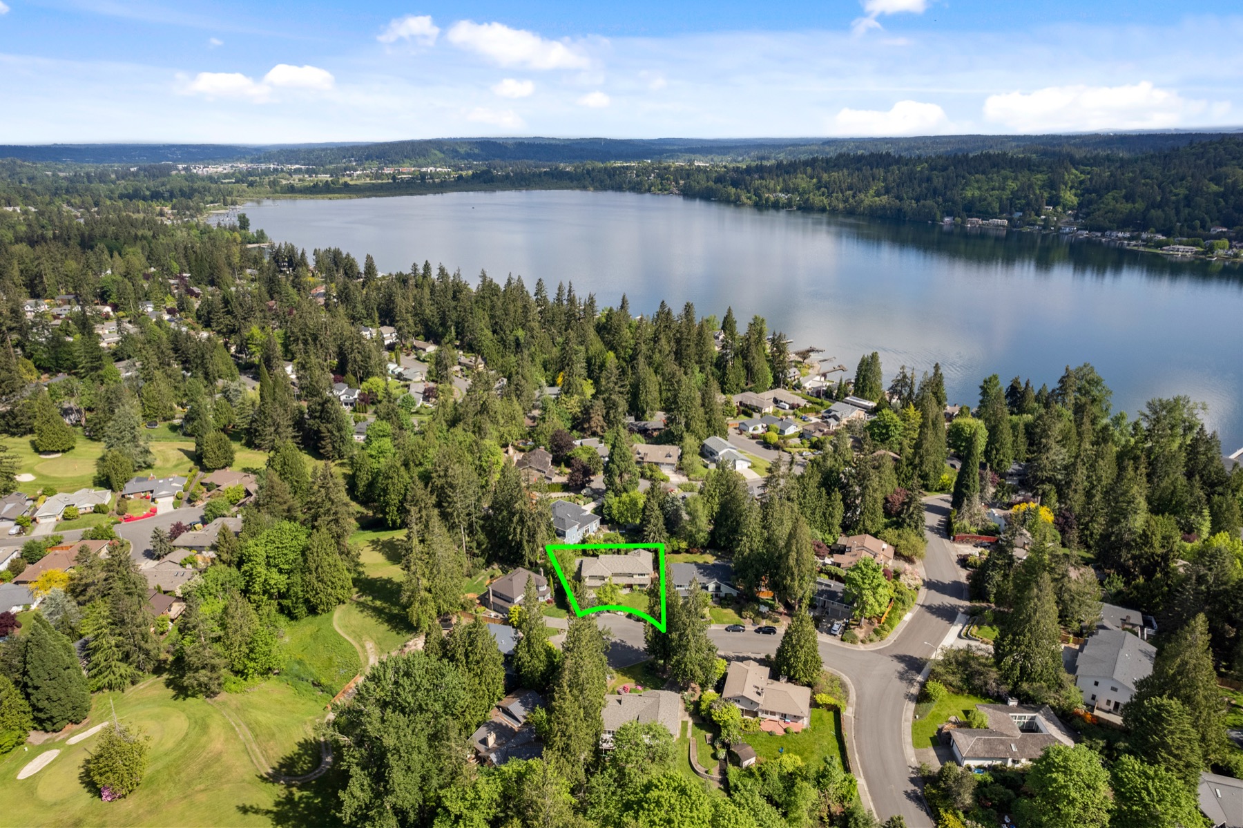 Drone property boundary photography