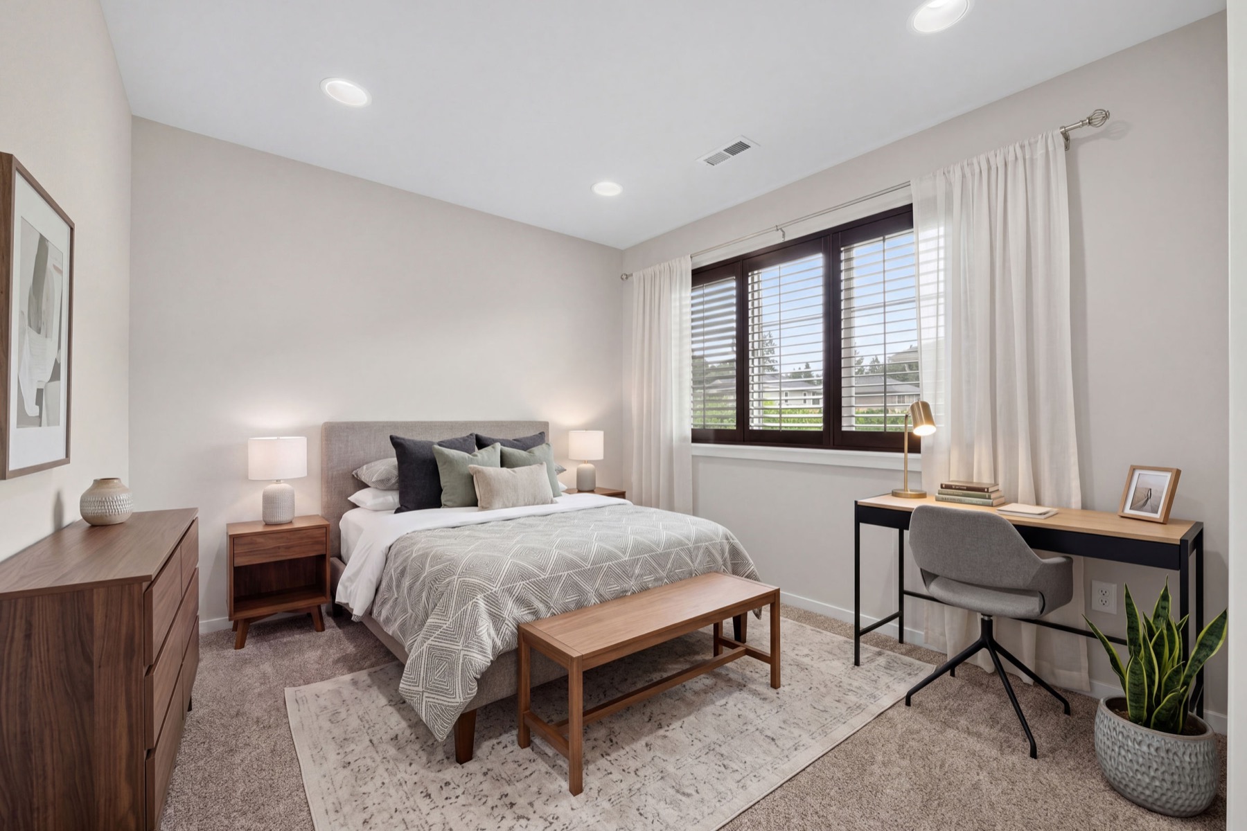 Styled bedroom photography by DePartee Photo Services