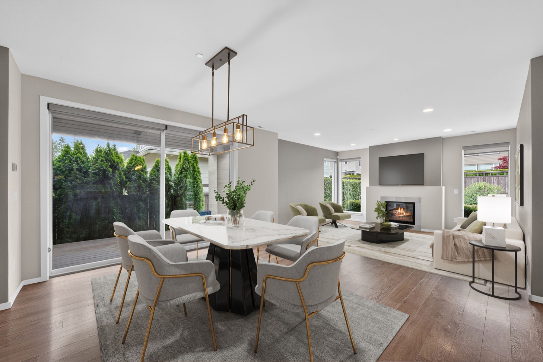 Room after virtual staging