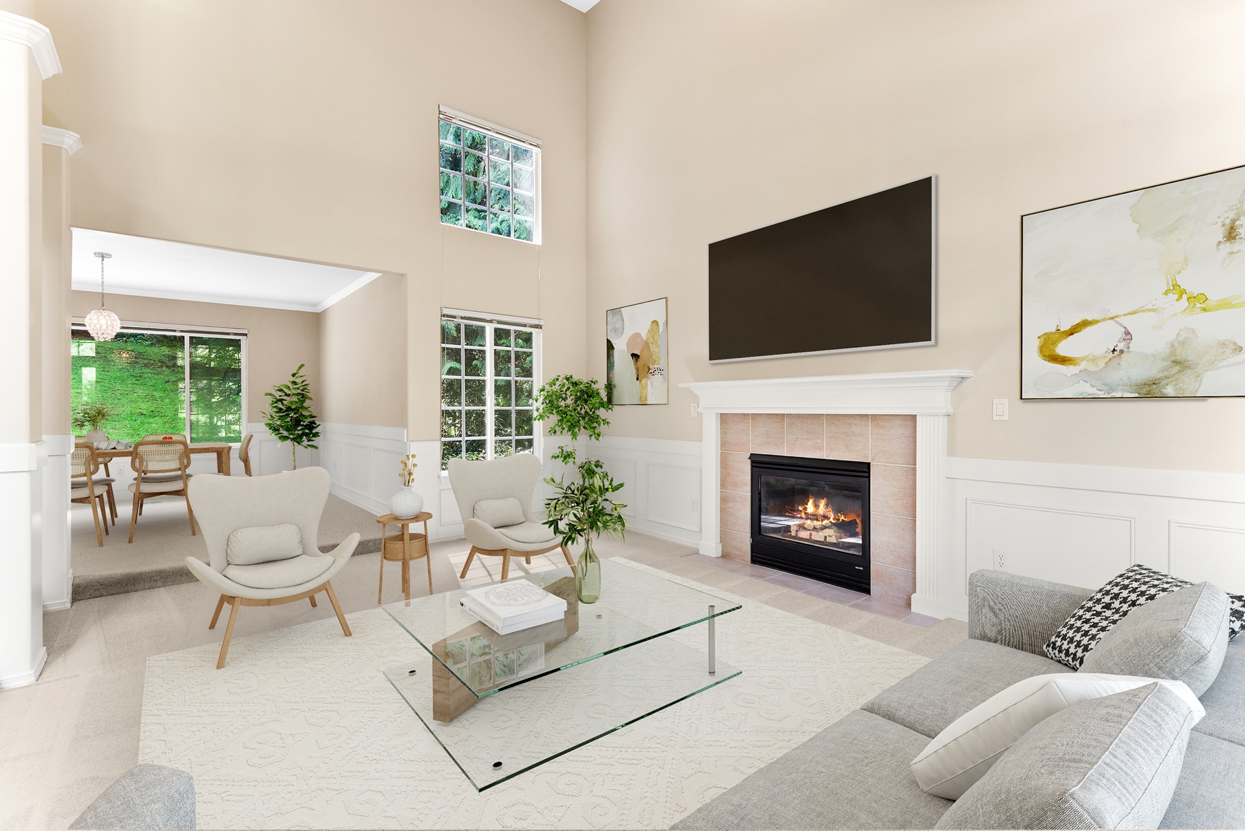 Room after virtual staging