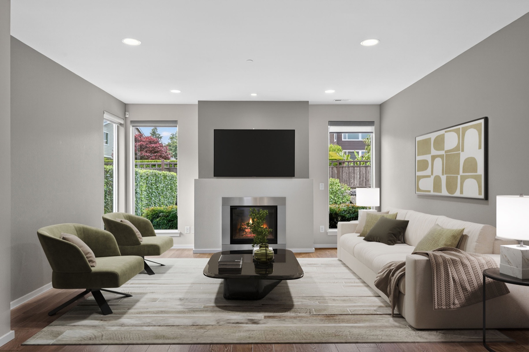 Room after virtual staging